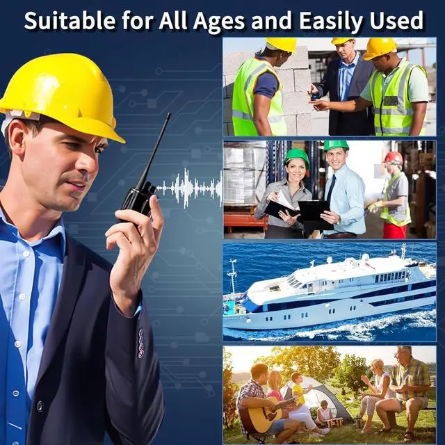 Alt view image 6 of 7 - Talkies Two Way Radio: MaxTalker MT-8S 2 Way Radio Long Range Walkie Talkies with Earpiece, Construction Walkie Talkies Rechargeable for Adults, Walky Talky 10 Pack for Business Education