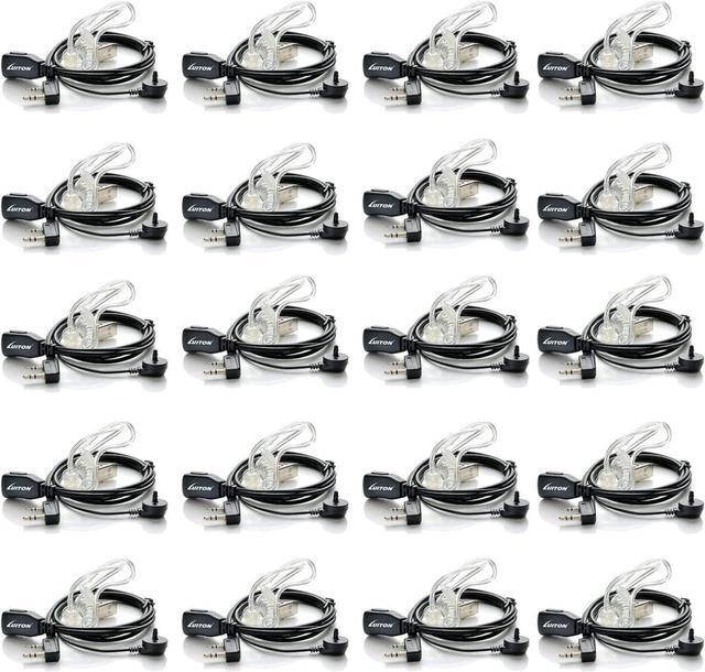 Main image of 20 Pack Walkie Talkie Earpiece with Mic for BaoFeng Radio Headset for Baofeng UV-5R BF-888S Arcshell H-777 RT21 RT22 Kenwood 2 Way Radio by LUITON