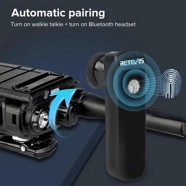 Alt view image 3 of 7 - RB37 Bluetooth Walkie Talkies,Two Way Radio with Earpiece, VOX, 2000mAh, USB-C, with 6 Way Multi Unit Charger, Wireless Walkie Talkie for Security Hospital Retail (6 Pack)