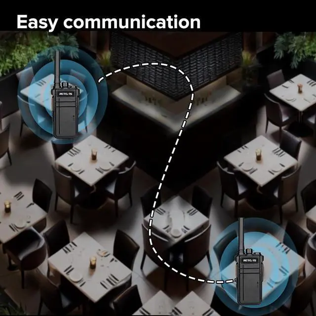 Alt view image 7 of 7 - RB37 Bluetooth Walkie Talkies,Two Way Radio with Earpiece, VOX, 2000mAh, USB-C, with 6 Way Multi Unit Charger, Wireless Walkie Talkie for Security Hospital Retail (6 Pack)