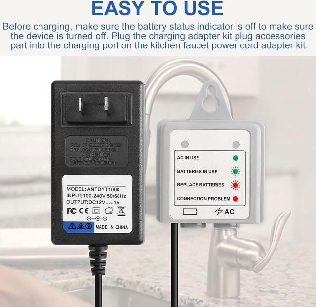 AC Power Cord Adapter Kit 169031 For Moen MotionSense Kitchen