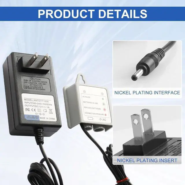 Alt view image 3 of 7 - 169031 AC Power Cord Adapter Kit Fits for Moen MotionSense Kitchen Faucet Parts, Kitchen Faucet Charger Power Supply Kit for MotionSense Wave and U by Moen Kitchen Faucets