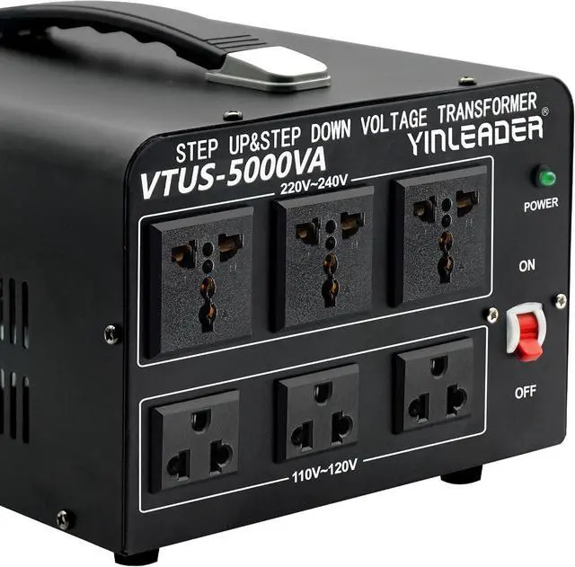 Main image of 5000W Voltage Converter Transformer Step Up 110V-120V to220V-240V or Step Down 220V to 110V AC Power Converter w/US Standard Power Cord,Circuit Breaker Protection