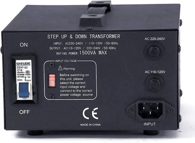 Alt view image 2 of 4 - LT Series 1500 Watt Voltage Converter Transformer Step Up/Down - 110v to 220v / 220v to 110v Power Converter - Fully Grounded Cord - Universal Socket, CE Certified