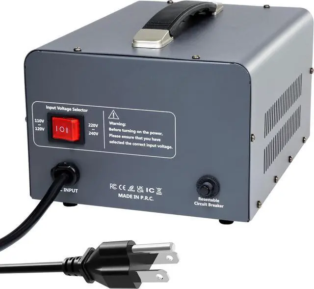 Alt view image 2 of 7 - 110V to 220V Voltage Converter Transformer 4000W Step Up/Down 110/120-220/240V with US and Universal Outlet,Resettable Circuit Breaker