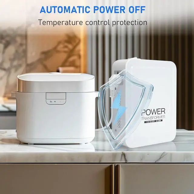 Alt view image 5 of 7 - Updated 2000W Step Up Transformer 110v to 220v High Voltage Step up Voltage Electrical Converter with Overheat Protection for Euro China Korea 220V-240V Appliances
