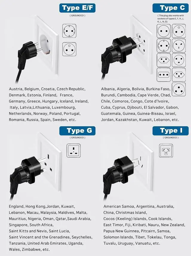 Alt view image 4 of 6 - Step Down Voltage Converter 220V to 110V for Powering Any American Appliances up to 1500W Overseas, Like Hair Dryer, Rice Cooker, Coffee Maker, Worldwide Plug Adapter US to EU, UK, AU, Asia