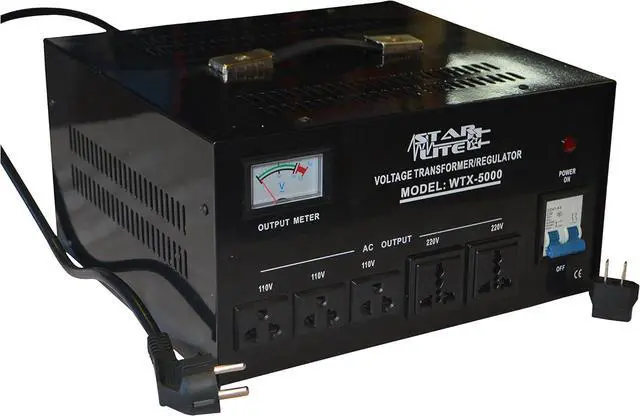 Alt view image 4 of 7 - 5000 Watt Step Up/Down Voltage Converter Transformer WTX-5000, 5 Year Warranty, Fuse Protection and Automatic Voltage Regulator - Two Way Transformer - 110 to 220 V or 220 to 110 V