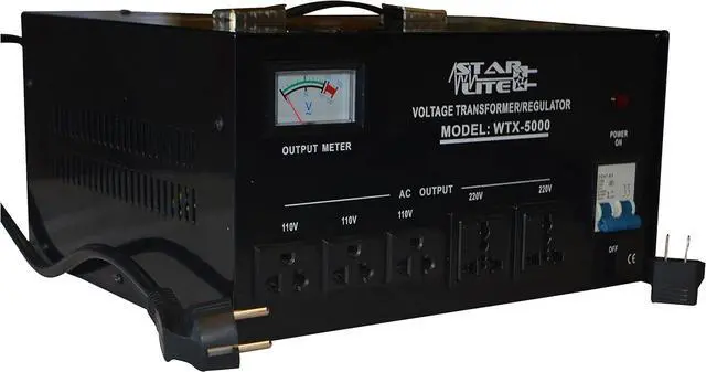 Alt view image 5 of 7 - 5000 Watt Step Up/Down Voltage Converter Transformer WTX-5000, 5 Year Warranty, Fuse Protection and Automatic Voltage Regulator - Two Way Transformer - 110 to 220 V or 220 to 110 V