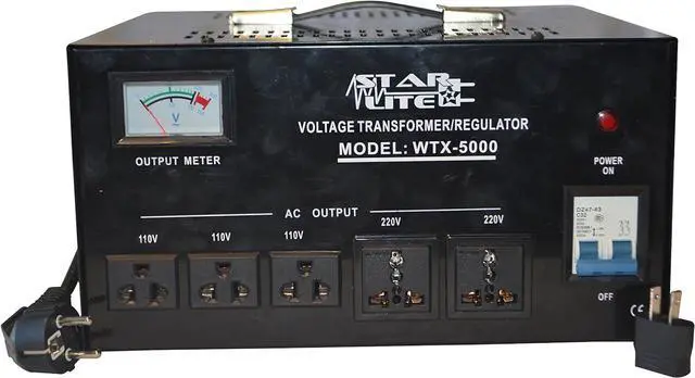 Alt view image 7 of 7 - 5000 Watt Step Up/Down Voltage Converter Transformer WTX-5000, 5 Year Warranty, Fuse Protection and Automatic Voltage Regulator - Two Way Transformer - 110 to 220 V or 220 to 110 V