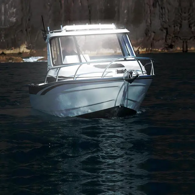 Alt view image 7 of 7 - Marine LED Light Bar Navigation Lights 52 Inch Curved White Spot Flood Combo Ponton Boat Deck Dock Lights for Night Fishing T-top Stern Yacht Sailboat Trucks Tractors