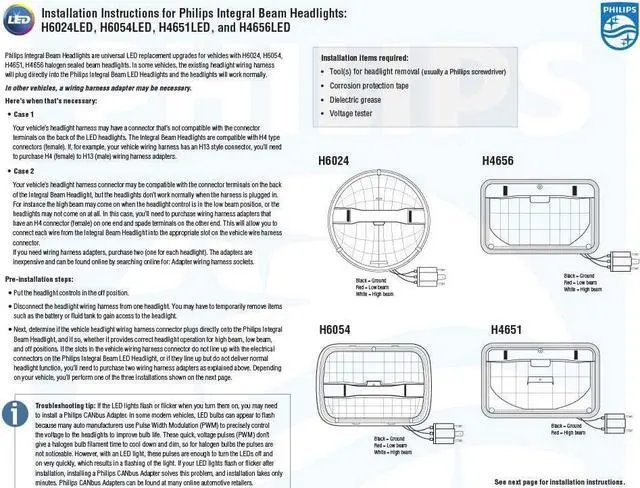 Alt view image 5 of 7 - automotive lighting H6024LED LED Integral Beam, Universal Plug and Play LED Replacement for H6024 (7-inch round) Sealed Beam Applications, 1 Pack