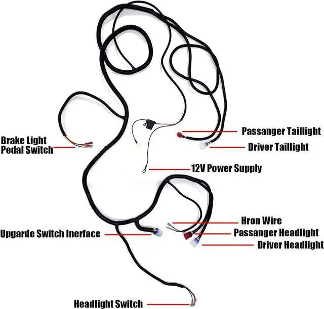 Alt view image 3 of 7 - LED Headlight Tail Light Kit Compatible with Club Car DS Golf Carts 1993-UP 12V Street Legal Light Kit with Turn Signal Wire Harness Compatible with Club Car DS for Gas and Electric