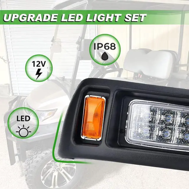 Alt view image 5 of 7 - LED Headlight Tail Light Kit Compatible with Club Car DS Golf Carts 1993-UP 12V Street Legal Light Kit with Turn Signal Wire Harness Compatible with Club Car DS for Gas and Electric