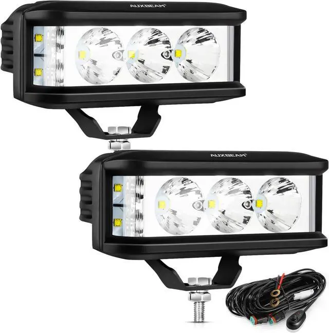 Main image of 5in 68W Offroad Driving Lights, 6800LM Side Shooter LED Light Bar with White Spot Flood Combo Beam, Waterproof Offroad Fog Light for UTV ATV Jeep Wrangler Motor Truck Boat