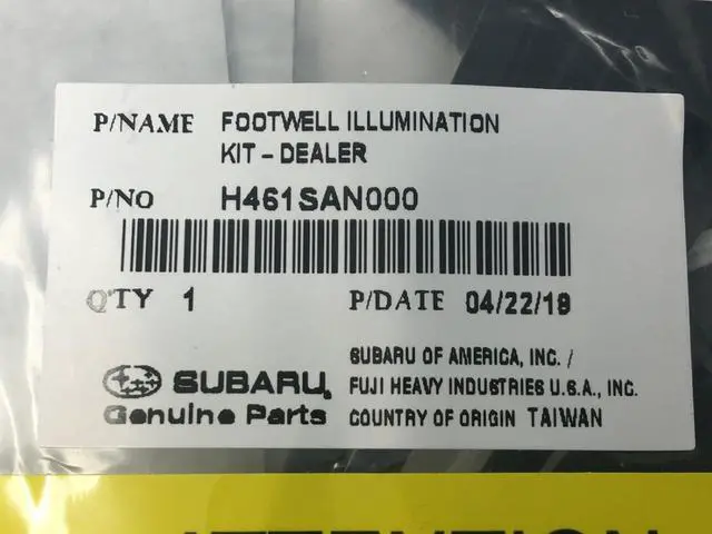 Alt view image 2 of 2 - 2020-2025 Outback & Legacy Interior Footwell Illumination Kit H461SAN003