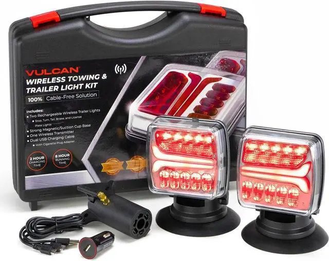 Main image of Wireless LED Towing and Trailer Light Kit For Trucks, Trailers, RVs, SUVs, and Boats