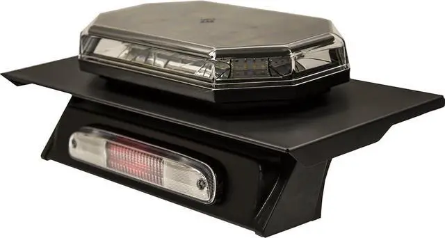 Alt view image 4 of 7 - 8895105 Drill-Free Light Bar Cab Mount Compatible with Chevy Colorado/GMC with '103' Antenna (2015-2017), Black Aluminum, Ideal for Mini Light Bar or Beacon Lighting, Truck Accessories