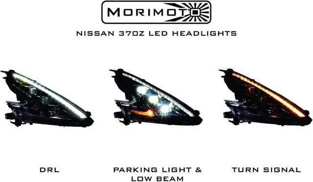 Alt view image 3 of 7 - XB LED Headlight (LHD), Fits 2008-2020 Nissan 370Z, Plug and Play Housing Upgrade, DOT Approved LED Assembly with Switchback Sequential Turn Signals & UV Coated Lens (1x LF474-ASM)