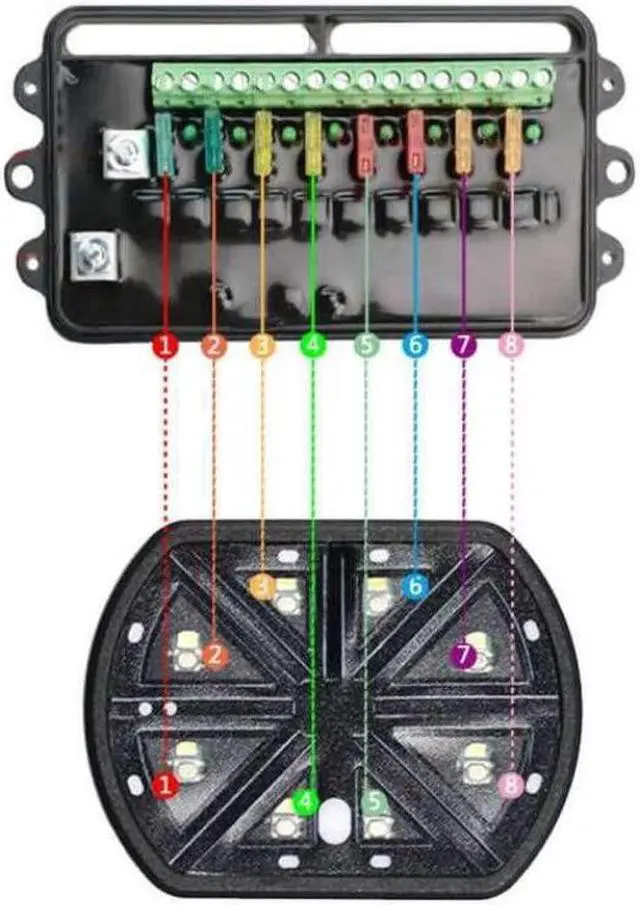 Alt view image 2 of 5 - Automotive Wireless 8 Circuit Wiring Harness for LED Lights, Lightbars, and Accessories