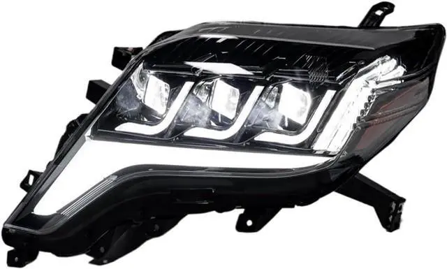 Alt view image 5 of 7 - Car Lights Compatible with Prado 2014-2017 LED Auto Headlight Assembly Upgrade Projector 3 Lens Dynamic Signal Lamp