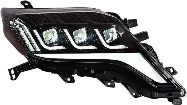 Alt view image 6 of 7 - Car Lights Compatible with Prado 2014-2017 LED Auto Headlight Assembly Upgrade Projector 3 Lens Dynamic Signal Lamp