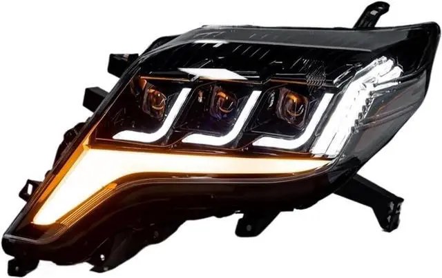 Alt view image 3 of 7 - Car Lights Compatible with Prado 2014-2017 LED Auto Headlight Assembly Upgrade Projector 3 Lens Dynamic Signal Lamp