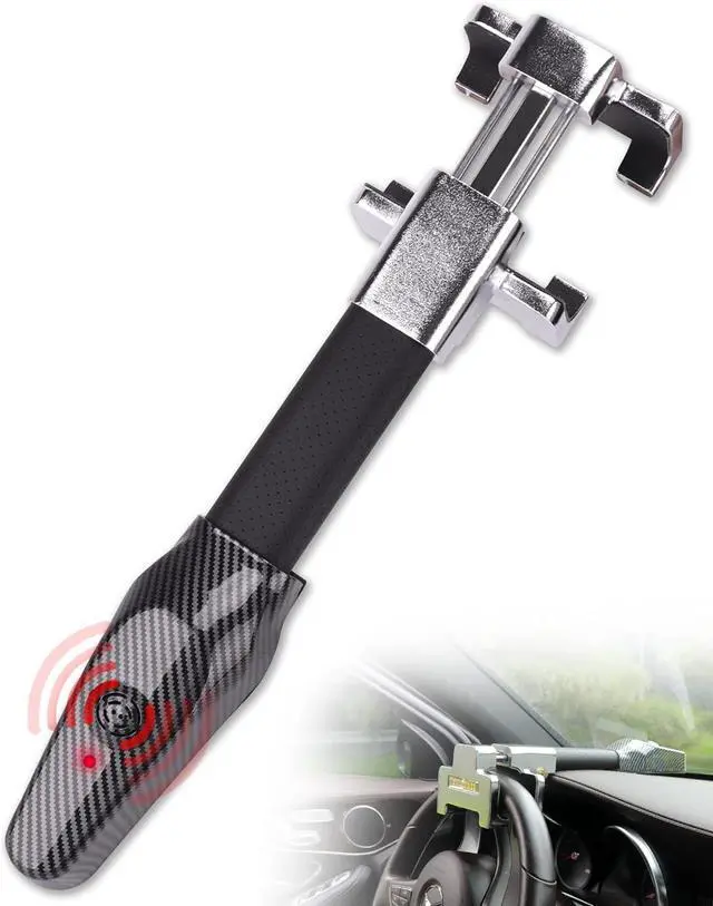 Main image of Steering Wheel Lock with Alarm,Heavy Duty Anti-Theft Car Device Car Lock Car Theft Prevention Universal Fit for Vehicle Truck Van SUV Car Security with 2 Keys