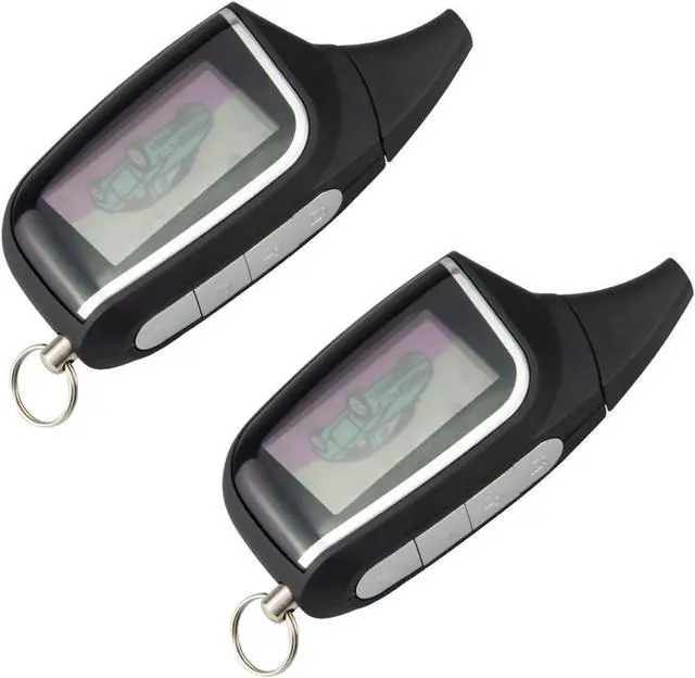 Alt view image 5 of 7 - EC205 2 Way Car Alarm System with LCD Pager Display keyless Entry Remote Engine Start Shock Sensor DC12V