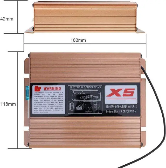 Alt view image 2 of 7 - DC12V 400W 8 Sound Loud Car Warning Alarm Police Siren Horn Speaker with MIC System and Remote Control