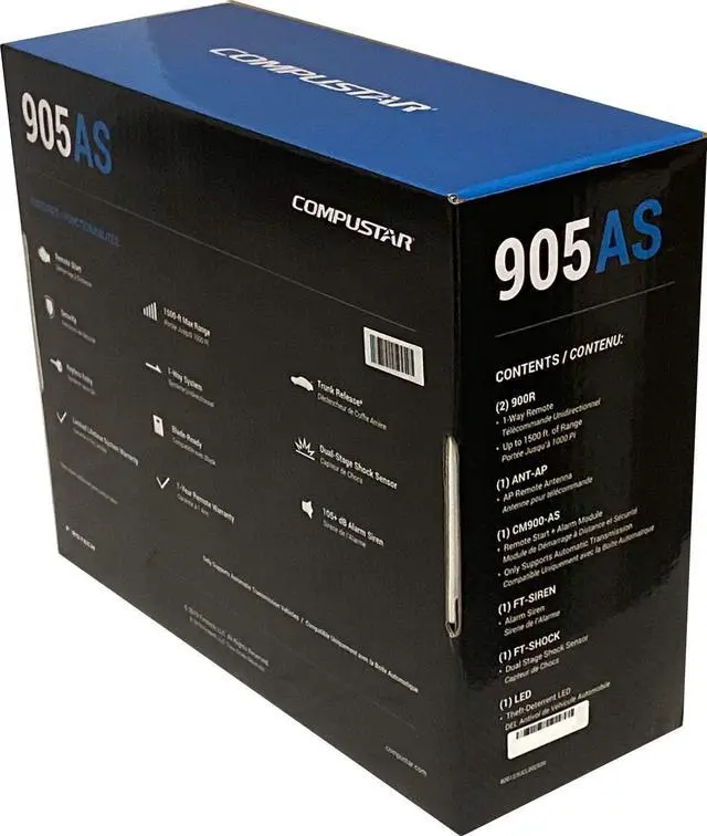 Alt view image 6 of 7 - CS905-AS All-in-One 4 Button 1 Way Alarm & Remote Start System 1500' Range
