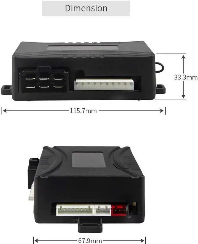 Alt view image 4 of 7 - EC202 2 Way car Alarm System with LCD Pager Display Remote Engine Start & Microwave Sensor DC12V