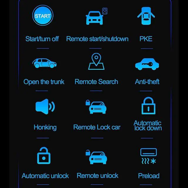 Alt view image 3 of 7 - Car Remote Start Stop Kit, 12V One-Key Engine Start Anti-Theft System, PKE Passive Keyless Entry with Push Button, Bluetooth Mobile Phone APP Control, Professional Installation Needed