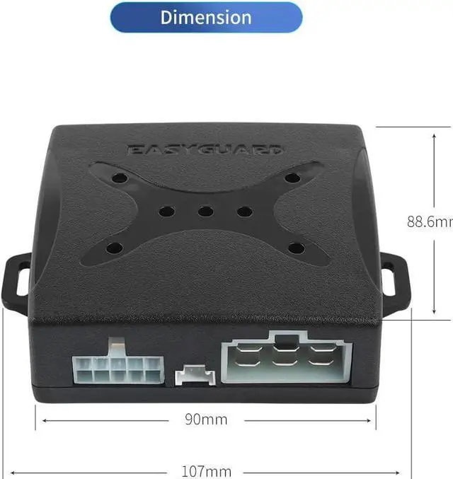 Alt view image 4 of 7 - EC003N-V Car Burglar Alarm Security System PKE Passive keyless Entry Remote Engine Start Stop keyless go System DC12V