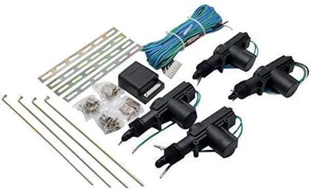 Alt view image 6 of 7 - Car Remote Central Locking Kit 4 Doors Keyless Entry System + Anti-theft Alarm Immobiliser System with Shock Sensor Universal Fits for All Ca