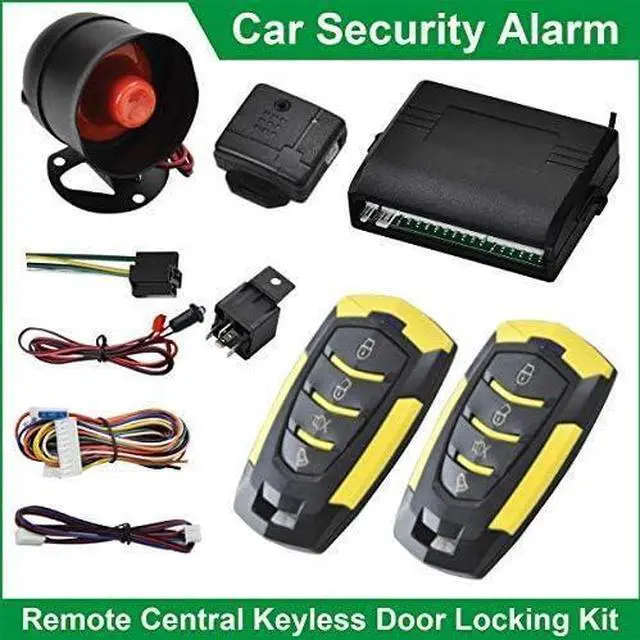 Alt view image 7 of 7 - Car Remote Central Locking Kit 4 Doors Keyless Entry System + Anti-theft Alarm Immobiliser System with Shock Sensor Universal Fits for All Ca