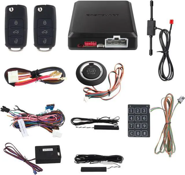 Main image of EC002-V-NS Passive keyless Entry PKE car Alarm Push Button Start Remote Engine Start Touch Password keypad Entry Vibration Alarm DC12V