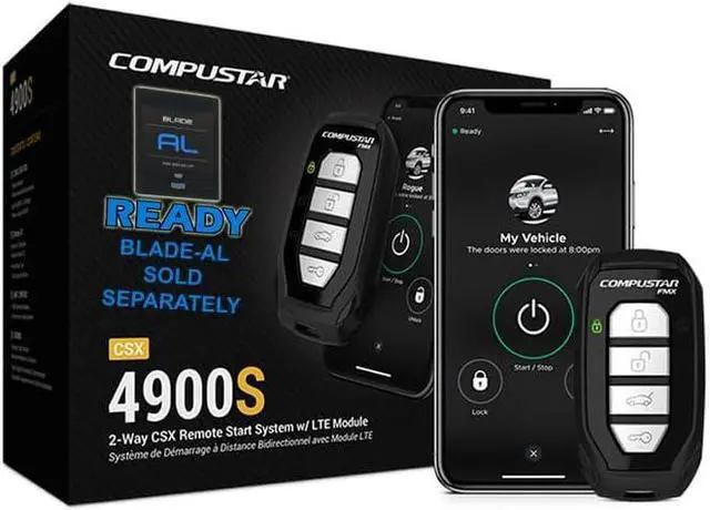Main image of CSX4900-S 4-Button 2-Way, 3000' Remote Start System w/Drone X1LTE