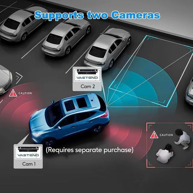 Alt view image 6 of 7 - Wireless Backup Camera with 5" Monitor VASTEND Battery Powered RV Camera System 3 Mins DIY Installation Rear View Camera HD 1080P Reverse Camera for Car Van SUV Pickup Trailer Camper, VS-5A