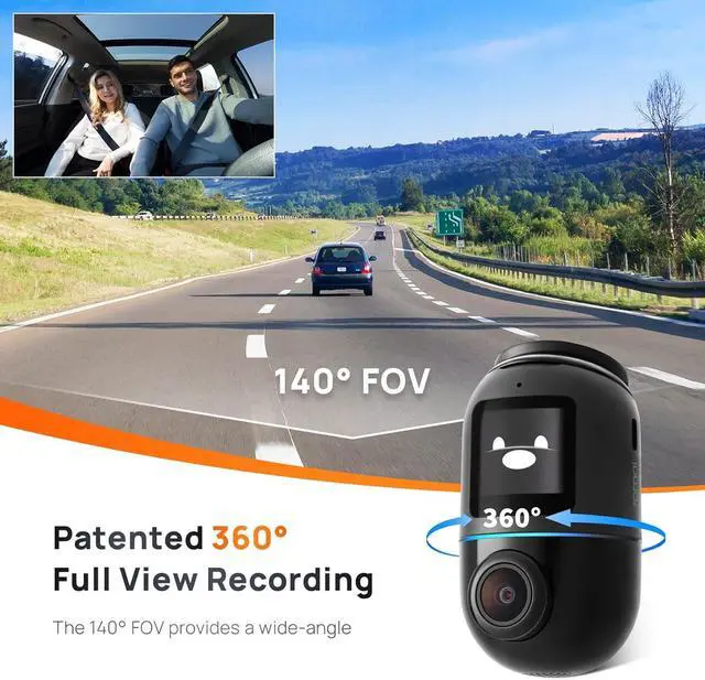 Alt view image 2 of 7 - Dash Cam Omni X200, 360° Rotating, LTE Support, Superior Night Vision,Built-in 128GB eMMC Storage, Built-in GPS, App Control, Time-Lapse Recording, 24H Parking Mode, AI Motion Detection,HDR