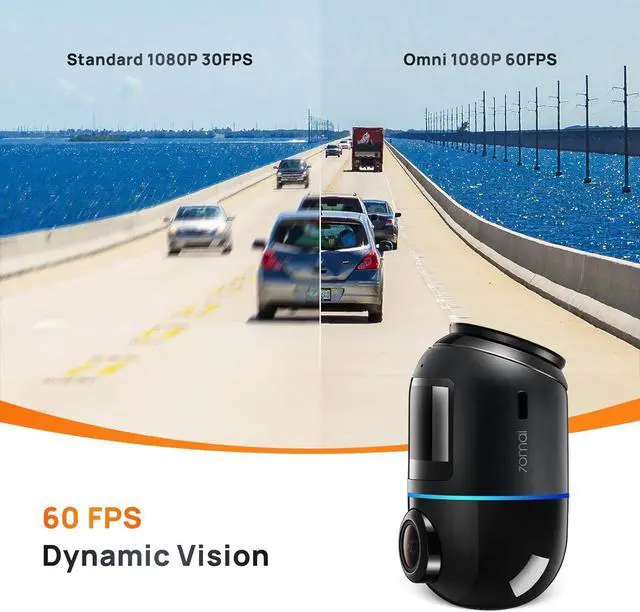 Alt view image 3 of 7 - Dash Cam Omni X200, 360° Rotating, LTE Support, Superior Night Vision,Built-in 128GB eMMC Storage, Built-in GPS, App Control, Time-Lapse Recording, 24H Parking Mode, AI Motion Detection,HDR