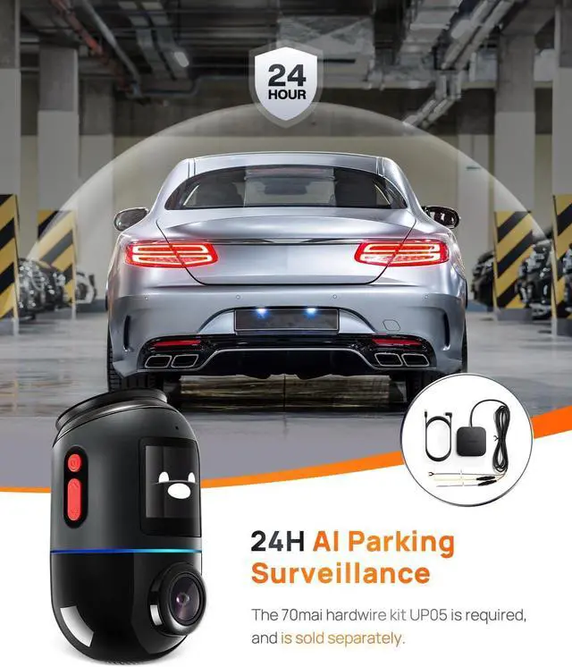 Alt view image 5 of 7 - Dash Cam Omni X200, 360° Rotating, LTE Support, Superior Night Vision,Built-in 128GB eMMC Storage, Built-in GPS, App Control, Time-Lapse Recording, 24H Parking Mode, AI Motion Detection,HDR