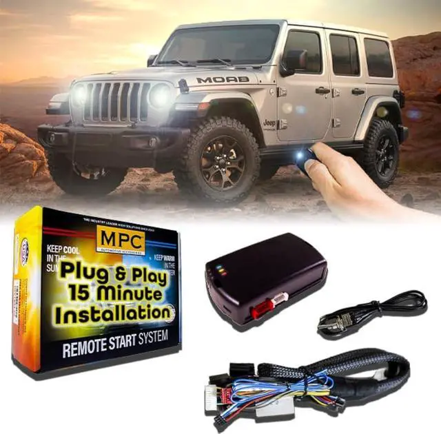 Main image of Remote Start Kit Compatible with Jeep Wrangler 2007-2018 || 100% Plug n Play || Key-to-Start || Use Your OEM Key Fob || 15 Minute Install || USA Tech Support