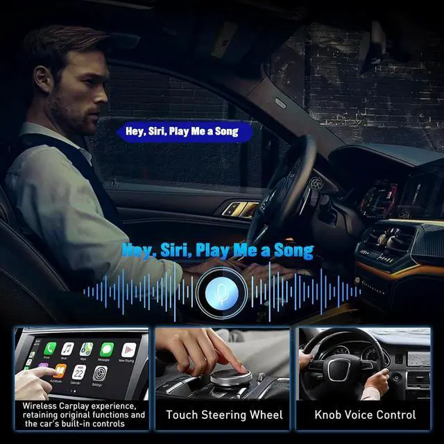 Alt view image 3 of 6 - Wireless CarPlay Adapter 2024 Upgrade Bluetooth Car Play Adapter Plug and Play Car Adapter Converts Wired to Wireless CarPlay Car Control Adapter Stable Connection No Latency for iPhone iOS10+
