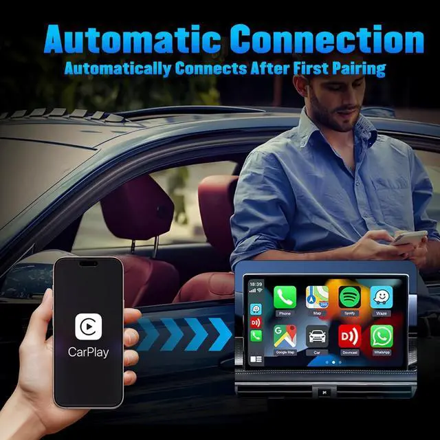 Alt view image 4 of 6 - Wireless CarPlay Adapter 2024 Upgrade Bluetooth Car Play Adapter Plug and Play Car Adapter Converts Wired to Wireless CarPlay Car Control Adapter Stable Connection No Latency for iPhone iOS10+