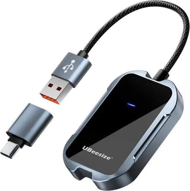 Main image of Wireless CarPlay Adapter for Easy Conversion from Wired to Wireless in 2017 and Newer Cars, Compatible with iPhone 6 and Above, iOS 10 and Above, and Android 11 and Above
