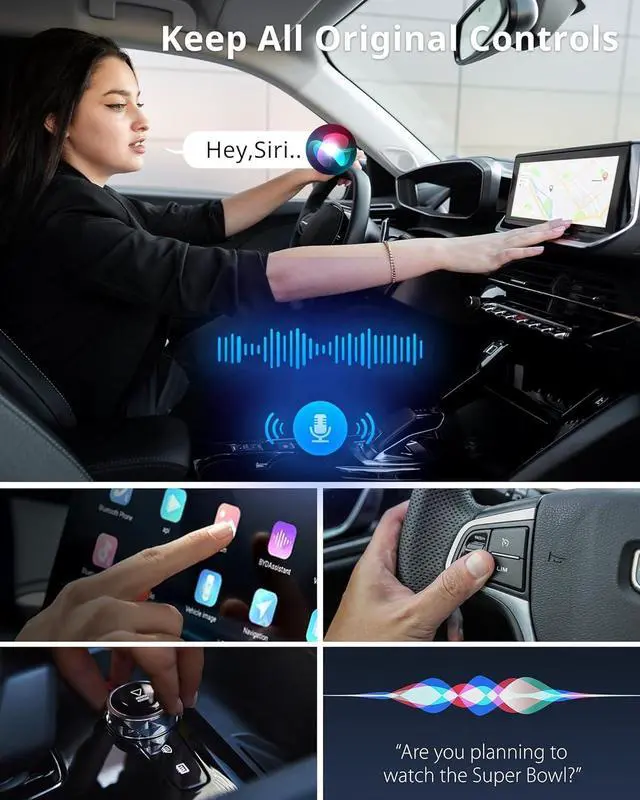 Alt view image 4 of 6 - Wireless CarPlay Adapter for Easy Conversion from Wired to Wireless in 2017 and Newer Cars, Compatible with iPhone 6 and Above, iOS 10 and Above, and Android 11 and Above