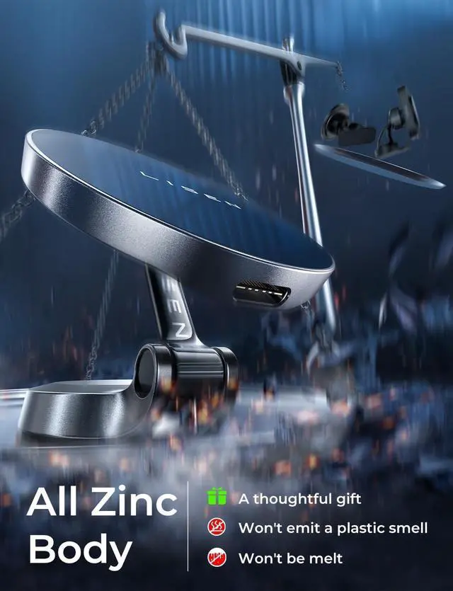 Alt view image 5 of 7 - Magsafe Car Charger, 15W Ultra Magnetic Car Phone Holder, for Magsafe Car Mount Charger Metal Dashboard Cell Phone Car Mount with 38W Car Charger for iPhone 16 15 14 13 12Pro Max Plus