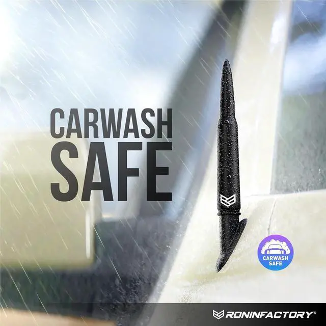 Alt view image 6 of 7 - Bullet Antenna Chevy Silverado & GMC Sierra Trucks - 50 Cal Truck Antenna Accessories - Anti Theft - Carwash Safe - Short Replacement Antenna for Truck (SmartLock)