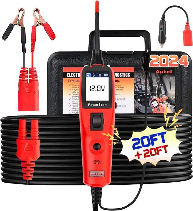 Main image of Circuit Tester, Power Circuit Probe Tool, 12-24V Electrical Short Open Breaker Circuit Finder, Automotive Circuit Tester, Digital Multimeter/Relay & Diode Resistance Tool Kit, & 20FT Long Cord